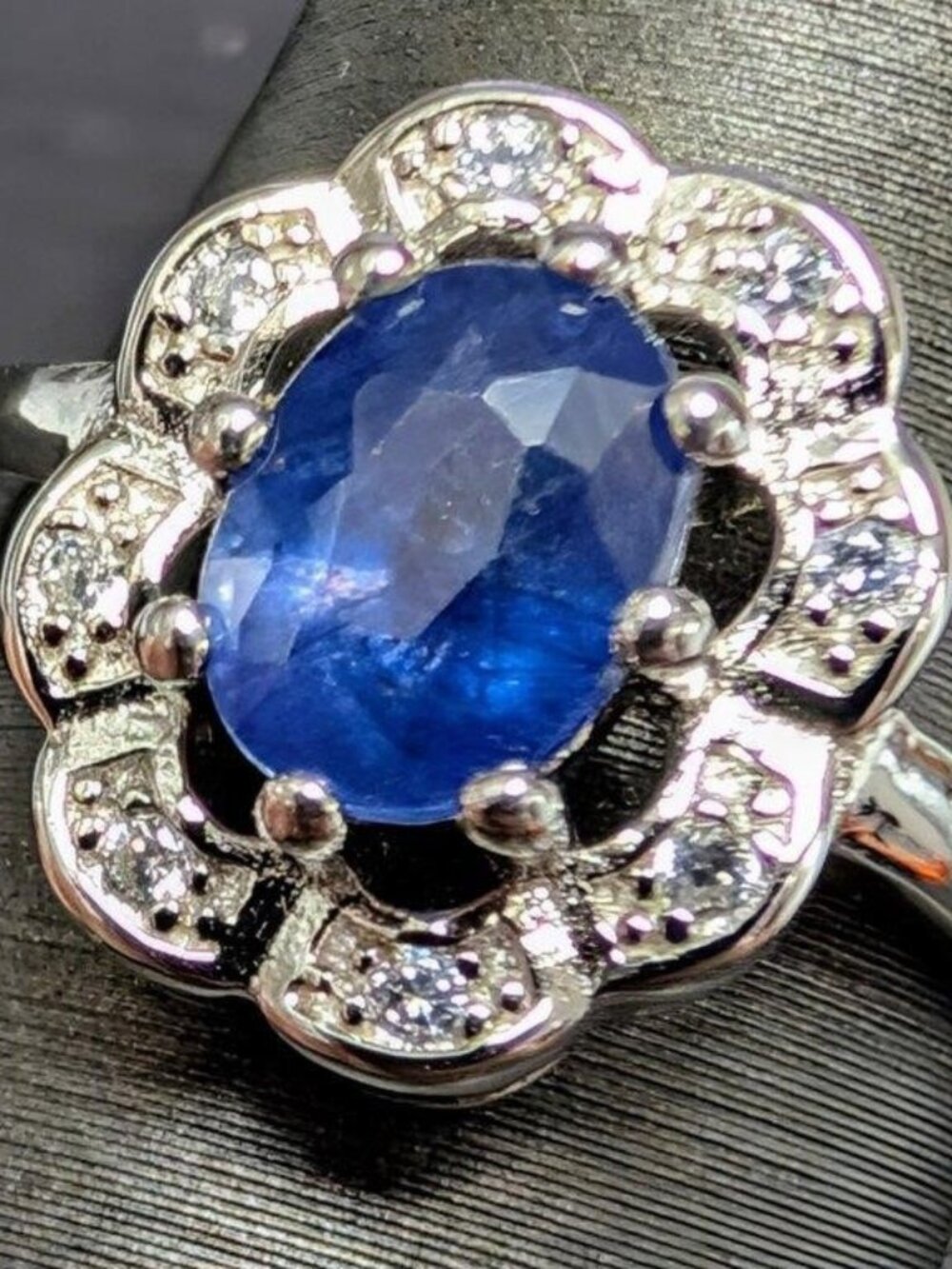Sterling Silver 3.83g Sapphire 1ct Ring Size 7